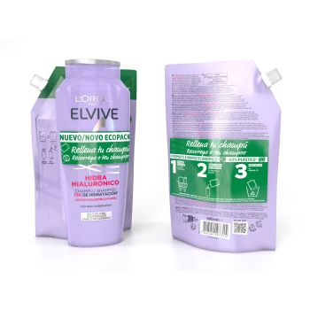 Elvive Hidra Hyaluronic Duplo Shampoo + Ecopack