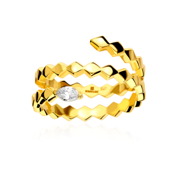 Bague Apofis Argent Sterling / Plaqué or 18K Bague Apofis Argent Sterling / Plaqué or 18K