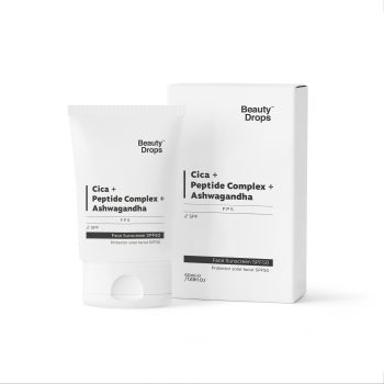 Écran Solaire Cica + Complexe de Peptides + Ashwagandha SPF50