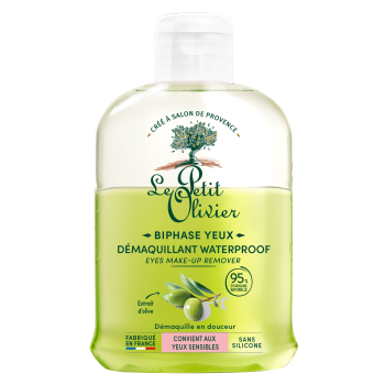 Démaquillant biphasé yeux à l’extrait d’olive