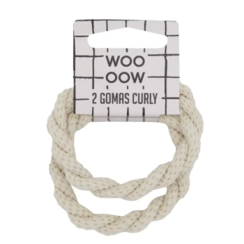 Set 2 elastici twisted beige