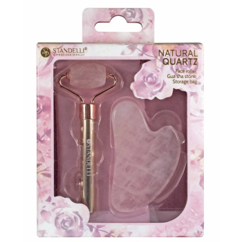 Set Rouleau Quartz Rose + Gua Sha