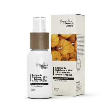 Organic Farm Siero Enzima di Zucca + Miele + Avena + Estratto di Cetriolo