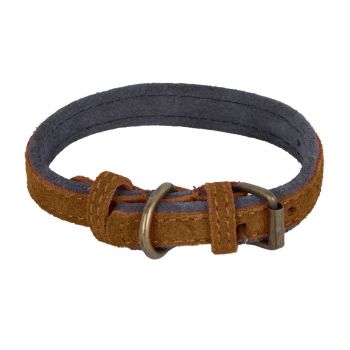 Collier Cuir Bleu et Marron