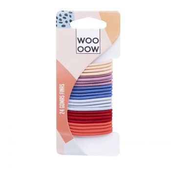 Set 24 Gomme elastiche fini multicolore   Set 24 Gomme elastiche fini multicolore