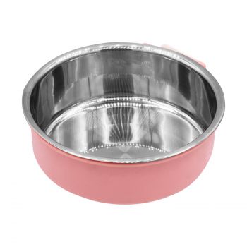 Mangeoire rose avec support à vis papillon