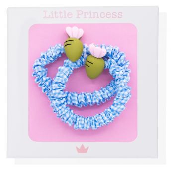 Set de 2 scrunchies vichy avec carotte Little Princess Set de 2 scrunchies vichy avec carotte Little Princess