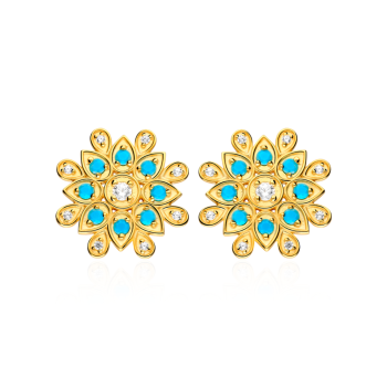 Boucles d'oreilles Seshat Argent Sterling / Plaqué or 18K