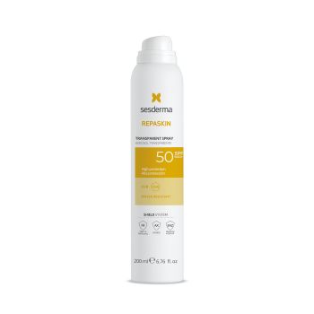 Photoprotecteur corporel aerosol transparent SPF50