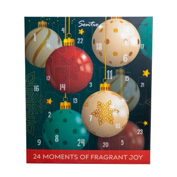 Calendario dell'Avvento con palline di Natale