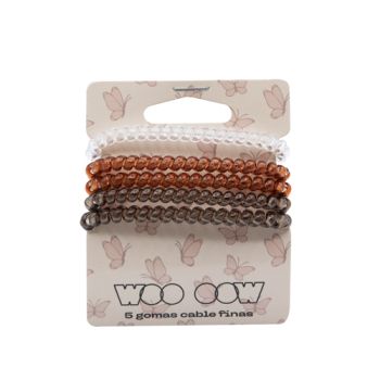 Set de 5 Élastiques Câblés Fins Multicolores Set de 5 Élastiques Câblés Fins Multicolores