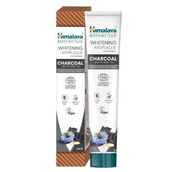 Dentifrice Blanchissant Anti-plaque Charbon Végétal + Huile de Graine Noire