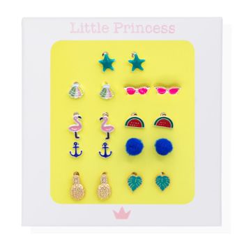 Little Princess Set 9 Coppie di Orecchini Summer Little Princess Set 9 Coppie di Orecchini Summer