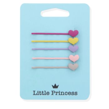 Little Princess Set 5 Épingles à cheveux Petits Coeurs Multicolore Little Princess Set 5 Épingles à cheveux Petits Coeurs Multicolore