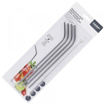 Set de Pailles Réutilisables en Acier Inoxydable