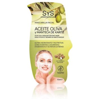 Maschera per il viso all'olio d'oliva e al burro di karité