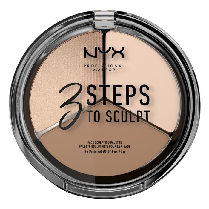 NYX Professional Make Up Palette Contour du Visage 3 Steps to Sculpt