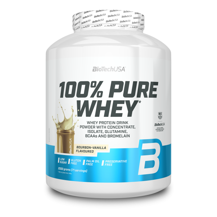 BioTech USA 100% Pure Whey Bourbon Vanille complément alimentaire en poudre 2000 gr