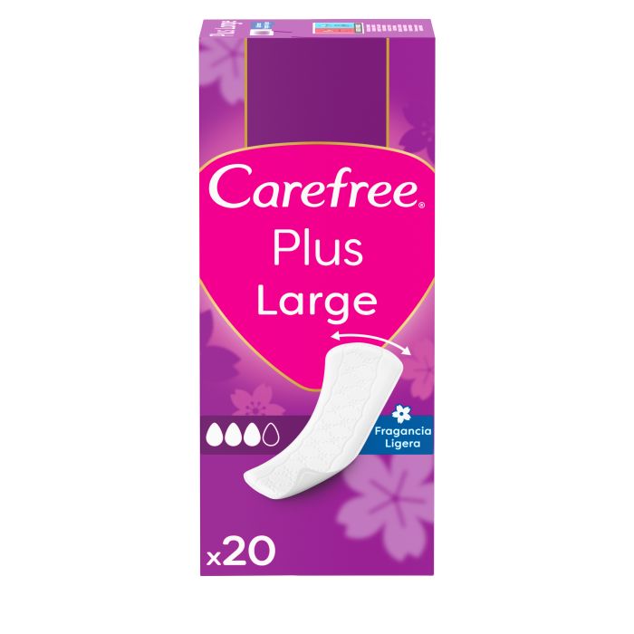 Carefree Protège slip superabsorbant Plus Large au parfum léger