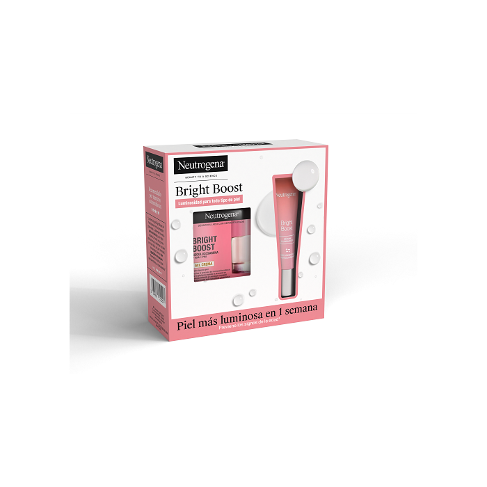Neutrogena Coffret Bright Boost Gel Crème de Jour Anti Âge + Sérum Illuminateur à la Néoglucosamine