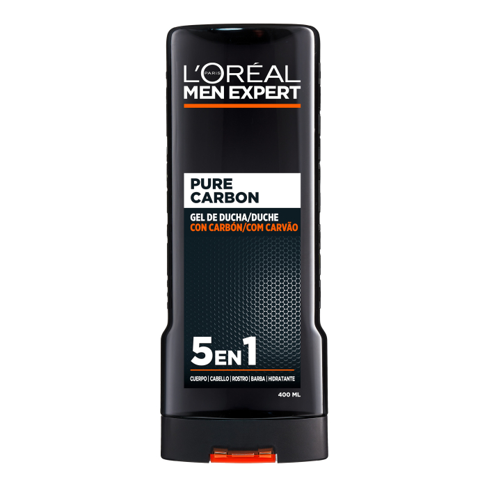 L'Oréal París Pure Carbon Gel Douche au Charbon 5 en 1