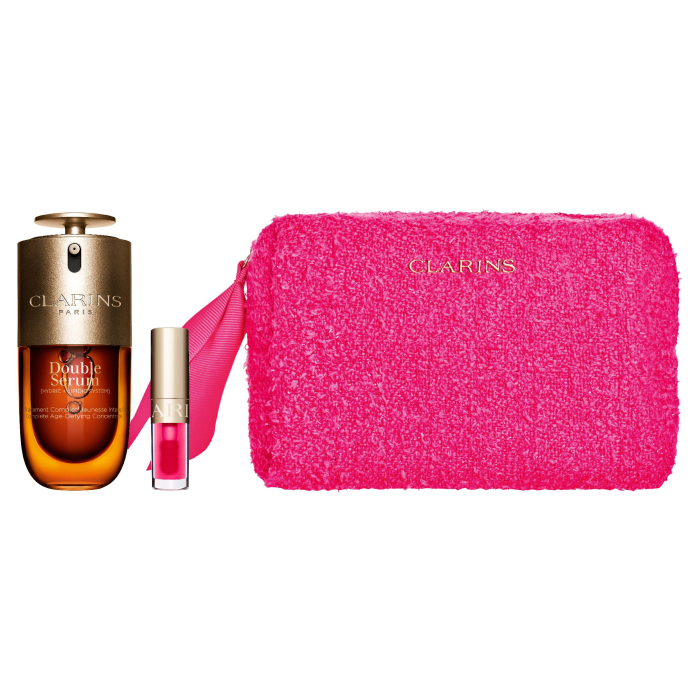 Clarins Coffret Double Serum + Lip Comfort Oil