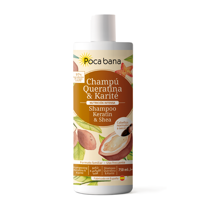 Poca bana Shampoing Kératine & Beurre de Karité