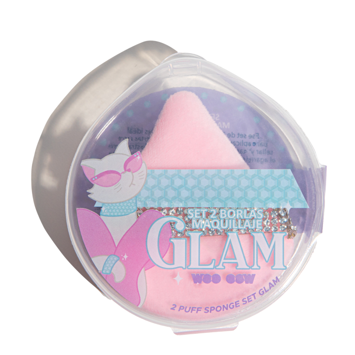 Woo oow Set de 2 Houppettes de Maquillage Glam 2.7 gr