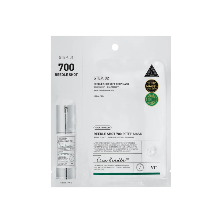 VT Cosmetics Masque 2 Étapes Reedle Shot 700 (Sérum + Masque) 26.5 gr