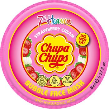 Chupa Chups Masque Visage à Bulles Crème à la  Fraise