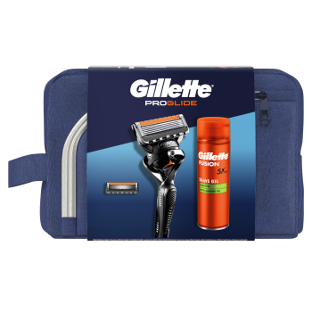 ProGlide Pack Rasoir + 1 Recharge + Gel Fusion Ultra Sensitive + Trousse