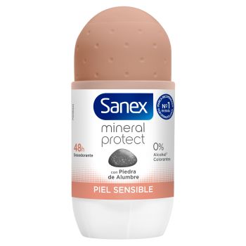 Déodorant Roll-On Natur Protect Peau Sensible 24h avec Pierre d'Alun 