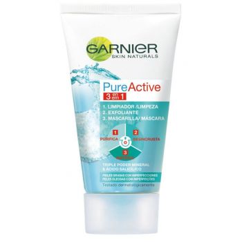 Pure Active Argile 3 en 1 Gel Nettoyant, Exfoliant et Masque Réducteur d’Imperfections
