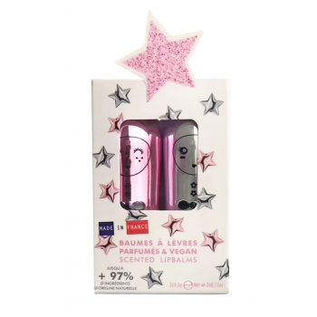 Set de Baumes à Lèvres Silver Rose Etoiles