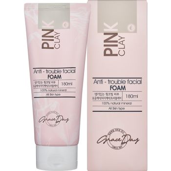 Mousse Nettoyante à l’Argile Rose Anti-Trouble