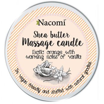 Shea Butter Bougie de Massage Orange et Vanille