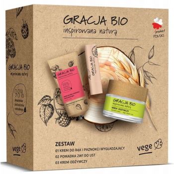 Set de Bio-Crème pour les mains + Crème pour le visage + Baume pour les lèvres