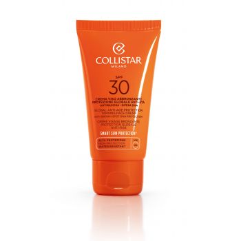 Crème solaire bronzante anti-âge visage