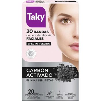 Bandes de cire visage au charbon actif effet peeling