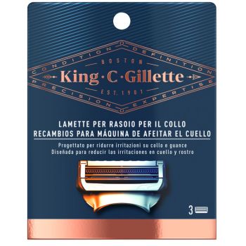 Lames de rechange Gillette King C. pour rasoir spécial cou