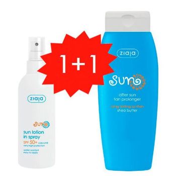 Sun Set Protecteur Solaire Hydratant SPF 50 + Après-Soleil Prolongateur de Bronzage