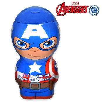 Gel douche & shampoing Captain America 2D