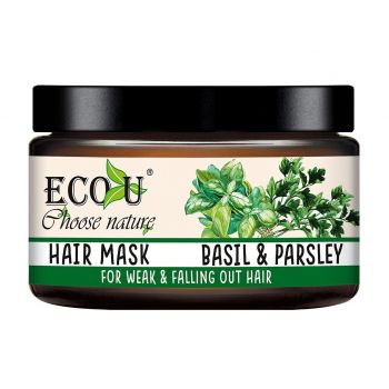 Maschera per capelli al basilico e prezzemolo