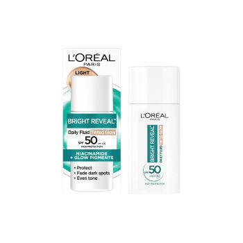 Bright Reveal Fluide Quotidien avec Couleur et Niacinamide SPF50
