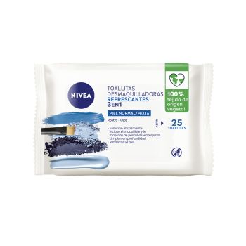 Lingettes Démaquillantes Rafraîchissantes 3en1 Peau Normale/Mixte