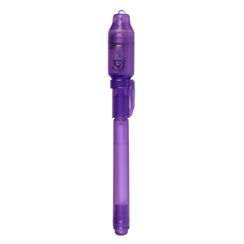 Stylo à bille avec encre transparente et lumière