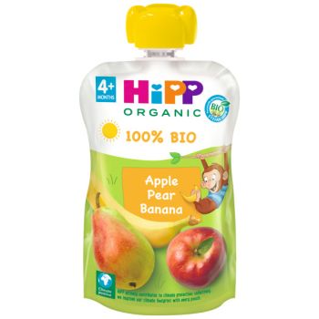 Pouche 100% Fruits Pomme, Poire et Banane BIO 