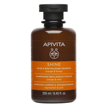 Shampoing éclat et vitalité orange et miel