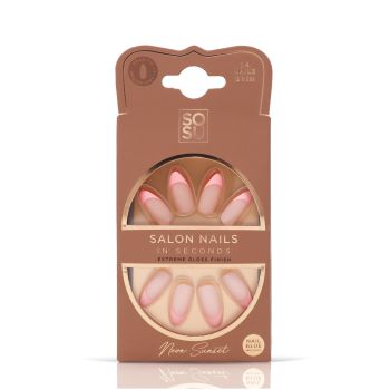 Faux Ongles Neon Sunset
