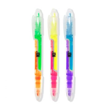 Marqueurs fluo bicolores